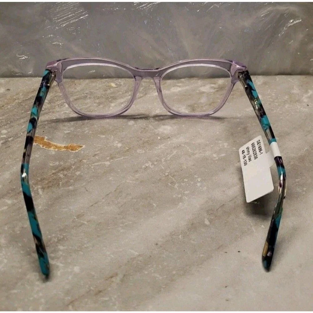 NWT Skechers SE 1695 Girls Eyeglass Frames Lilac Purple Clear Speckled 48-15-130
